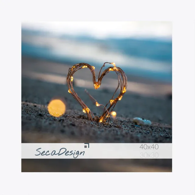 SecaDesign Fotolijst - SecaDesign - Fika - 40x40 / 30x30 cm fotomaat met passe-partout - Wit - Fotokader