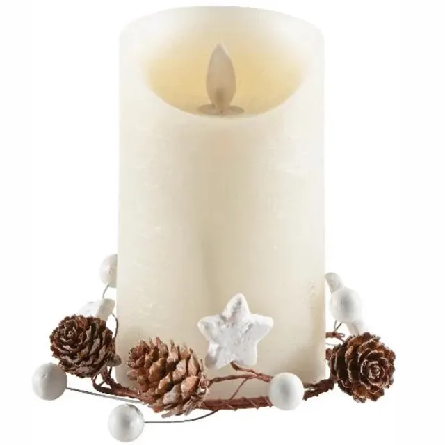 livarno Home 2 stuks LED Waskaars - 7.5 x 12.5 cm - Creme - Kerstdecoratie - Kerstverlichting
