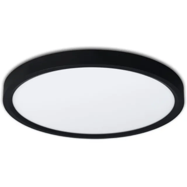 Kwazar Luminaire - Verlichting Plafondlamp 18W, LED-plafondlamp - Instelbare lichtkleur 3000K / 4000K / 6000K - Plafondlamp paneel - Paneelverlichting, inbouwverlichting - LED-inbouwlamp, Zwart, 18 W