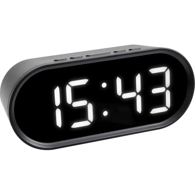 TFA Dostmann 60.2025.01 Wekker Quartz Zwart Alarmtijden: 1