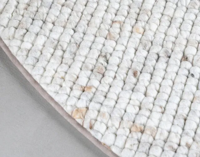 DÉJA Living Vloerkleed 200x240cm - Laagpolig Beige Wol - Bela