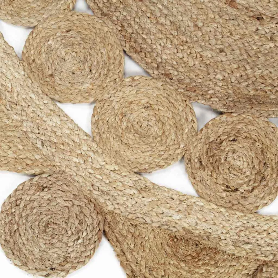 vidaXL Vloerkleed handgemaakt 90 cm gevlochten jute bruin, foto 4