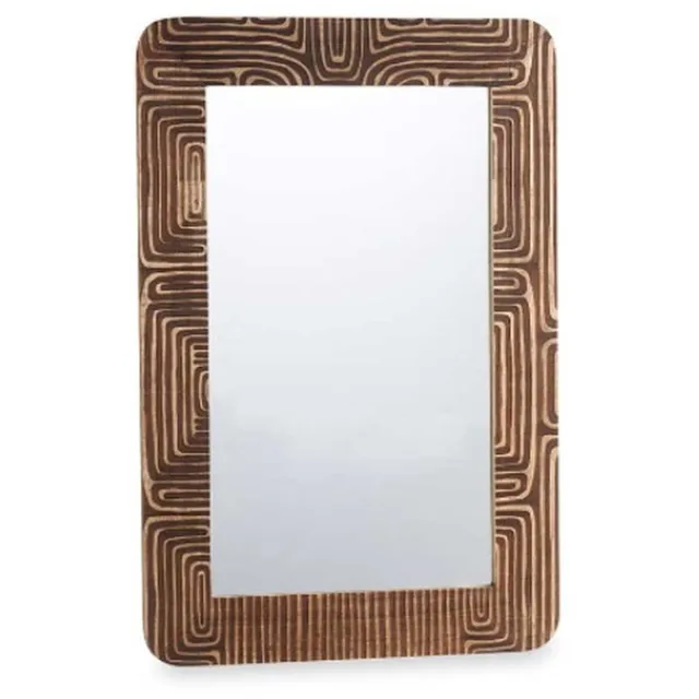 Gift Decor Wandspiegel 43 Bruin 90 x 60 x 2 cm Rechthoekig