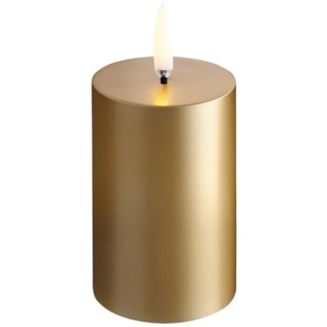 Uyuni LED Stompkaars Goud Ø5 x 7,5 cm – Smooth – Realistische 3D-vlam