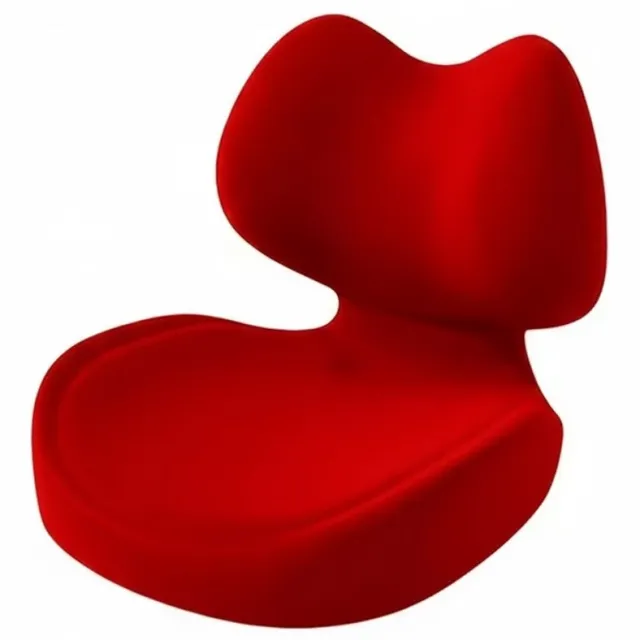 Comfort2Go Ergonomisch Memory Foam Zitkussen Rood – Contour Stoelkussen Medium-Firm – Drukverlagend Kussen voor Langdurig Zitten, Kantoor & Thuis