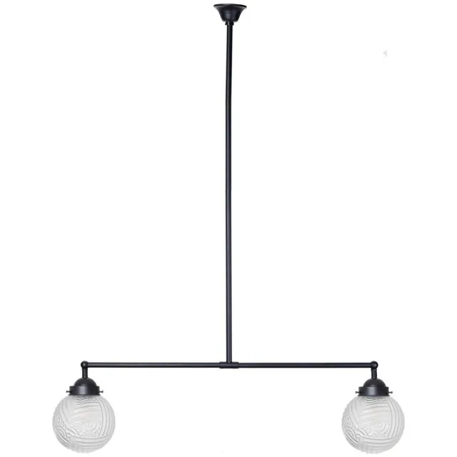 Coloured by Art Moonlight T-lamp 2 lichts Nouveau Romance Geëtst - Art Deco Trade Zwart
