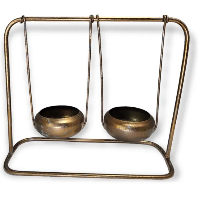 Daan Kromhout Design Waxinelicht Theelicht Houder Brons Metaal 26x11x22 cm Waxine Kaarsen Goud