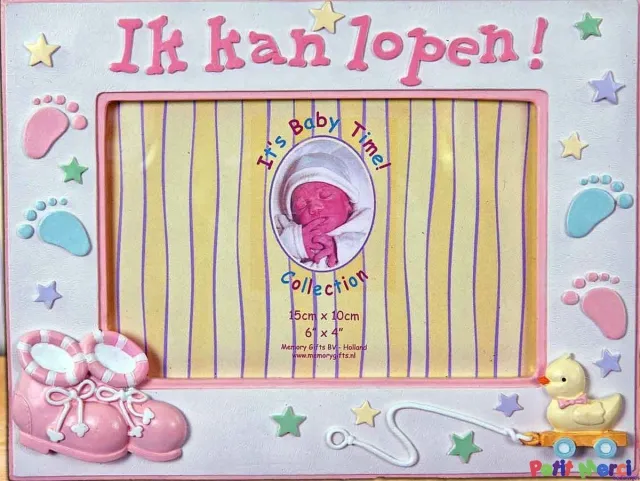 New Dutch® fotolijst ik kan lopen roze