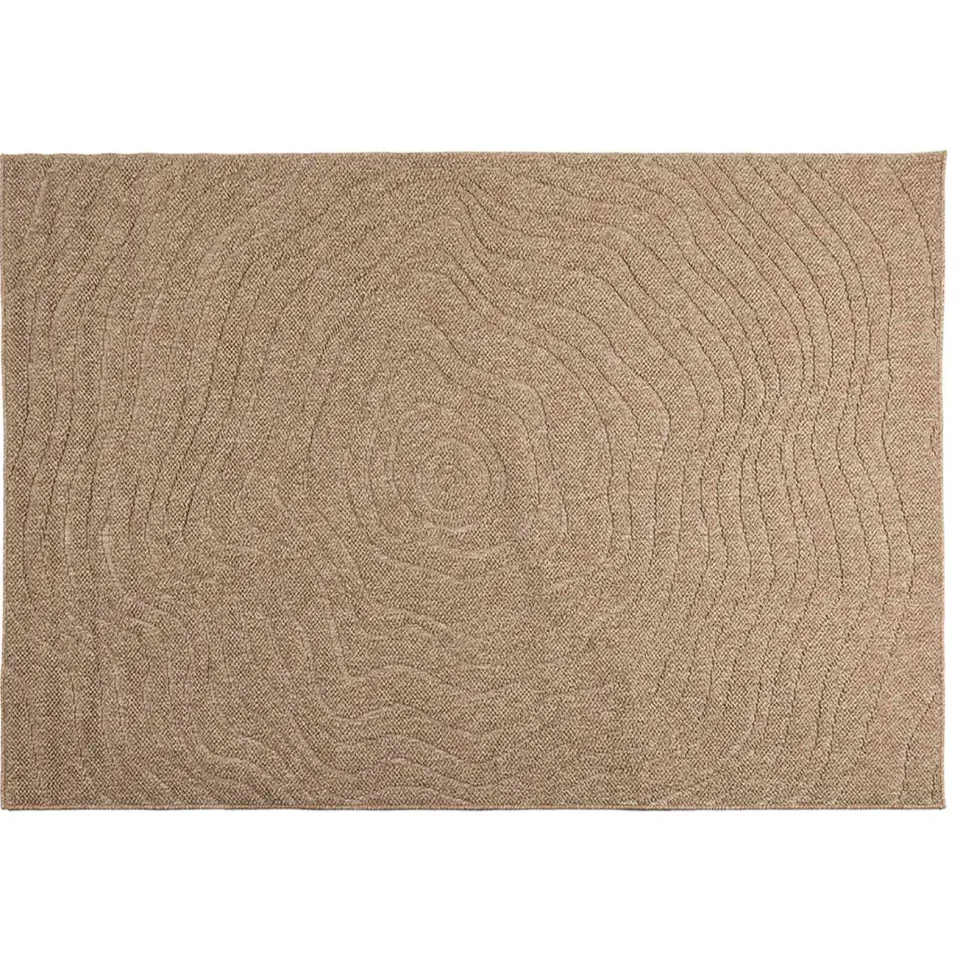 vidaXL Binnen- en buitentapijt AGIRA Naturel 170 x 120 cm Polyester Bruin