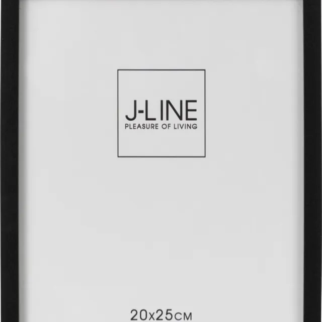 J-Line fotolijst Basic - hout - zwart - medium - 2 stuks