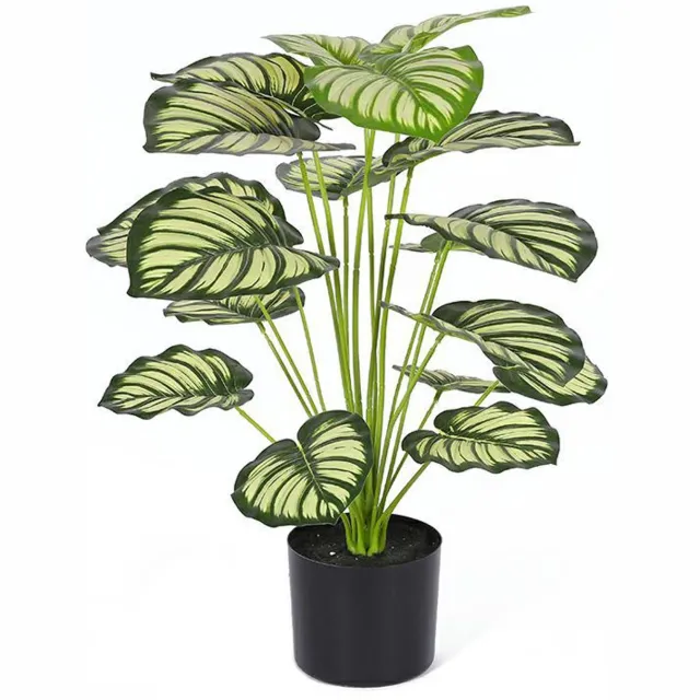 Maisentiel Kunstplanten in pot, set van 2, ca. 70 x 60 cm, kunststof, zwarte pot