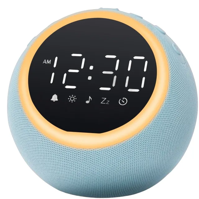Currero Wekkerradio Op Netstroom - Digitale Klokradio - Met Projectie - Grote Cijfers - Senioren - Dubbel Alarm - Snooze - Blauw