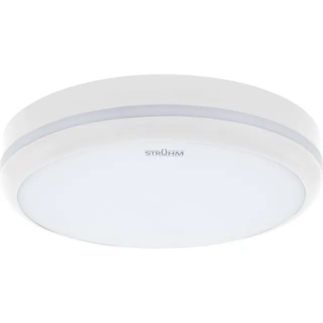 STRÜHM ASTRO Plafondlamp - Keuken/Badkamer/Buiten - Aanpasbare kleur CCT - Aanpasbare watt 12/15/18w -1150 / 1380/ 1600Lumen - Wit - 220mm - IP54