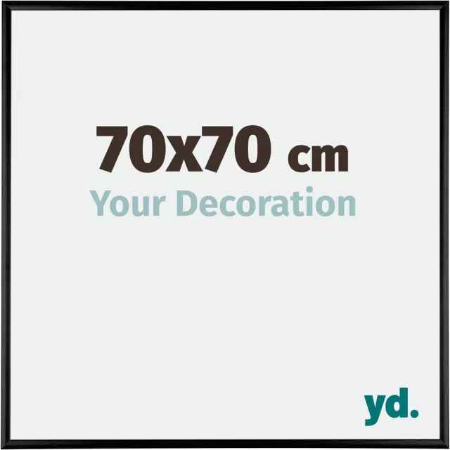 yd. Your Decoration - Fotolijst 70x70 cm - Aluminium - Zwart Hoogglans - Kent