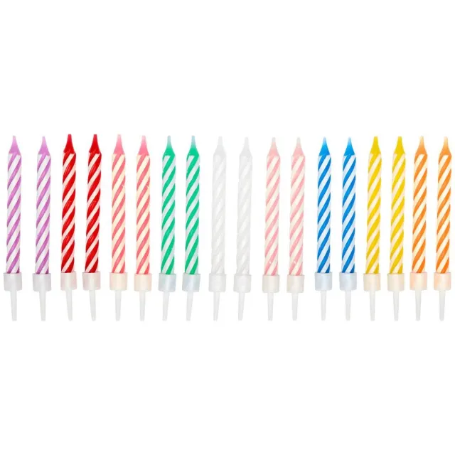5 Five Simply Smart Veelkleurige verjaardagskaarsjes, 20 stuks ANNIVERSAIRE COULEURS_ASSORTIES