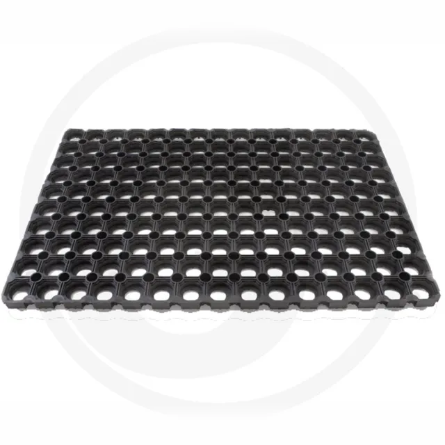 Granit Mat met rubber ringen 60x40cm zwart