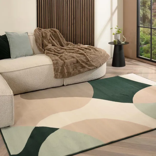 Tapeso Abstract vloerkleed - Ease Nova groen 160x230