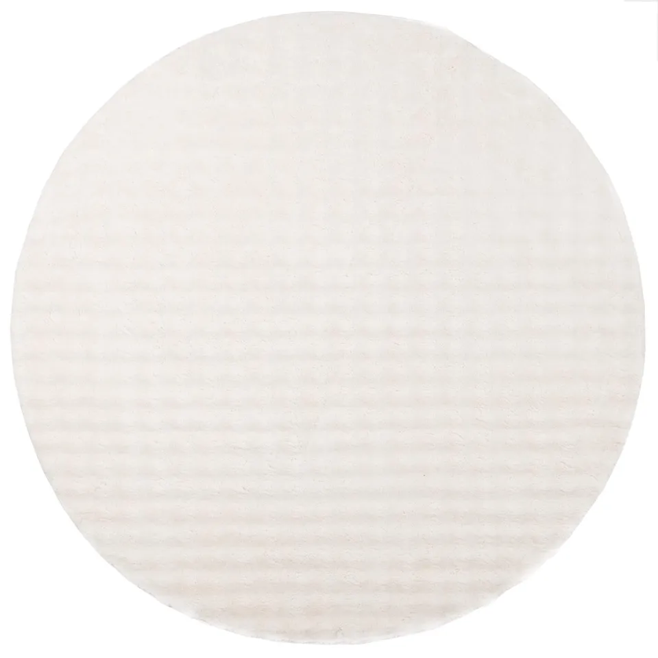 vidaXL Vloerkleden Rond SIROLO Crèmekleurig Ø 200 CM Polyester