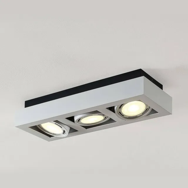 ARCCHIO plafondlamp - 3lichts - Aluminium, metaal - H: 9 cm - GU10 - wit