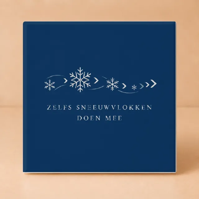 Bedruk King Klassieke Gymzaal naar Winterwonderles Tegel – Sfeervolle Wanddecoratie voor Sport- en Schoolliefhebbers - 11 x 11 cm Wit