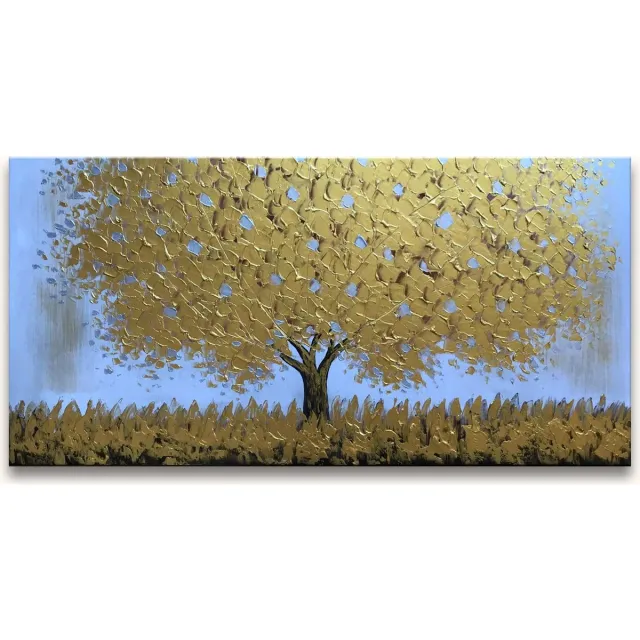 Grootmeesters ® Handgeschilderd schilderij Olieverf op Canvas - Gouden Esdoorn