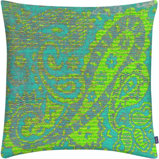 Aaizi velours sierkussen Mazan Lime - 50x50 cm Groen