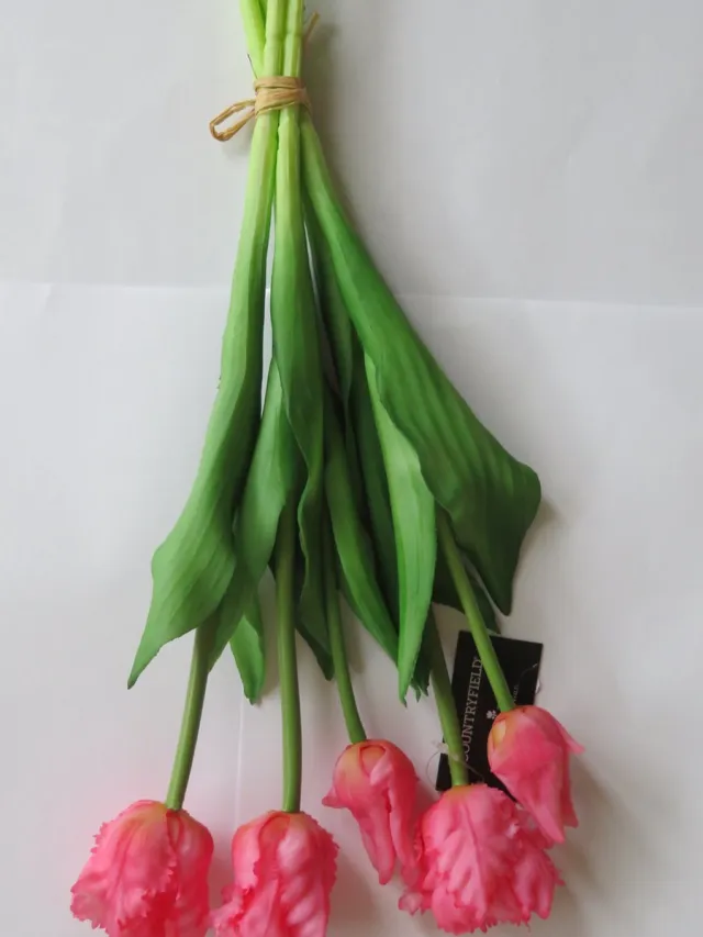Countryfield Kunstboeket Tulipa (parkiet) roze Rose