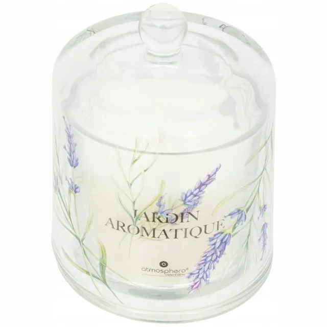 Atmosphera Créateur d'intérieur® Geurkaars Oudy 240g - Tuingeur | Elegante glazen pot Blanc