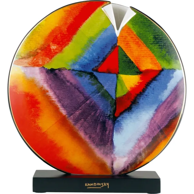 Goebel: Wassily Kandinsky Goebel - Wassily Kandinsky | Vaas Kleurstudie / vierkanten 33 | Porselein - 33cm - met echt goud - Limited Edition Divers
