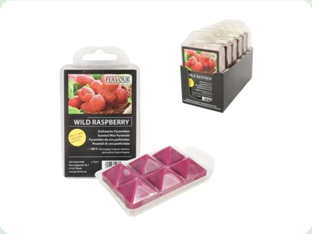 Gala Waxmelts Wild Raspberry 6 Doosjes 36 Waxmelts Geurwax Geurverspreider donker roze