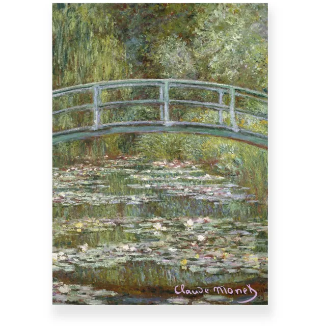 Yisual Poster 30x40 cm - The Water Lily Pond - Claude Monet - Brug - Waterlelies - Groen - Impressionistisch - Kunst - Muurdecoratie - Wanddecoratie