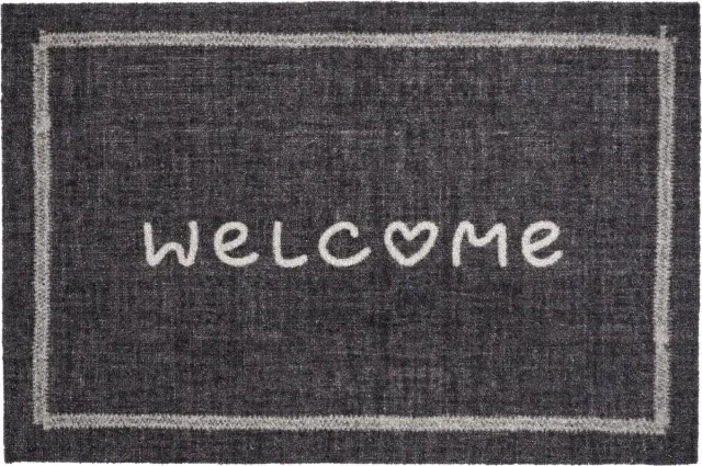 MD-Entree MD Entree - Deurmat - Schoonloopmat - Impression - Welcome Heart Melee - 40 x 60 cm Grijs