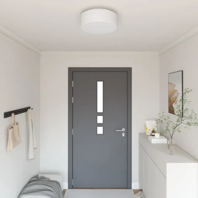 vidaXL Plafonnière met schijnwerpers Wit 38 x 38 x 13,5 cm Stof
