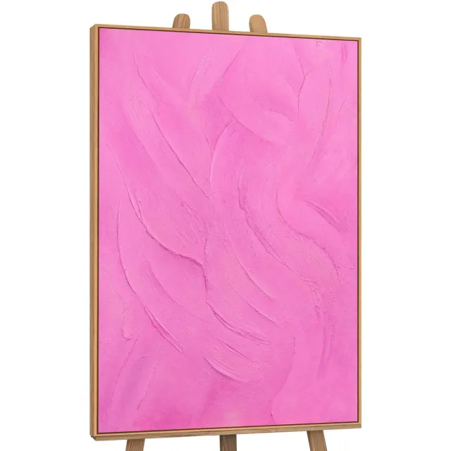 YS Canvas schilderij 140x100 cm handgeschilderd suikersluier – YS-Art Gallery – Lijst: Hout – Luxe wanddecoratie Wood