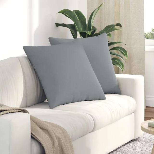 vidaXL Sofa Kussens 2 st Stof Lichtgrijs 60 x 60 cm