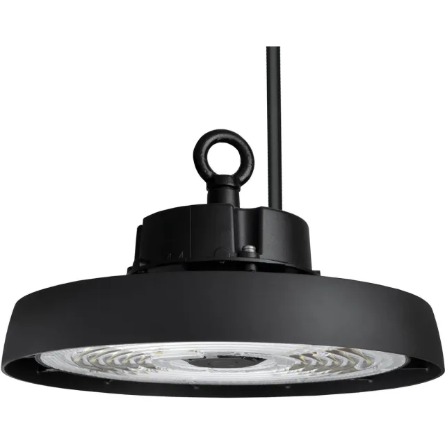 LEDVION LED High bay, IP65, 150W, 192 lm/W, Driver, 4000K, Dimbaar, UFO lamp voor, werkplaatsverlichting, halverlichting, plafondlamp werkplaats Zwart