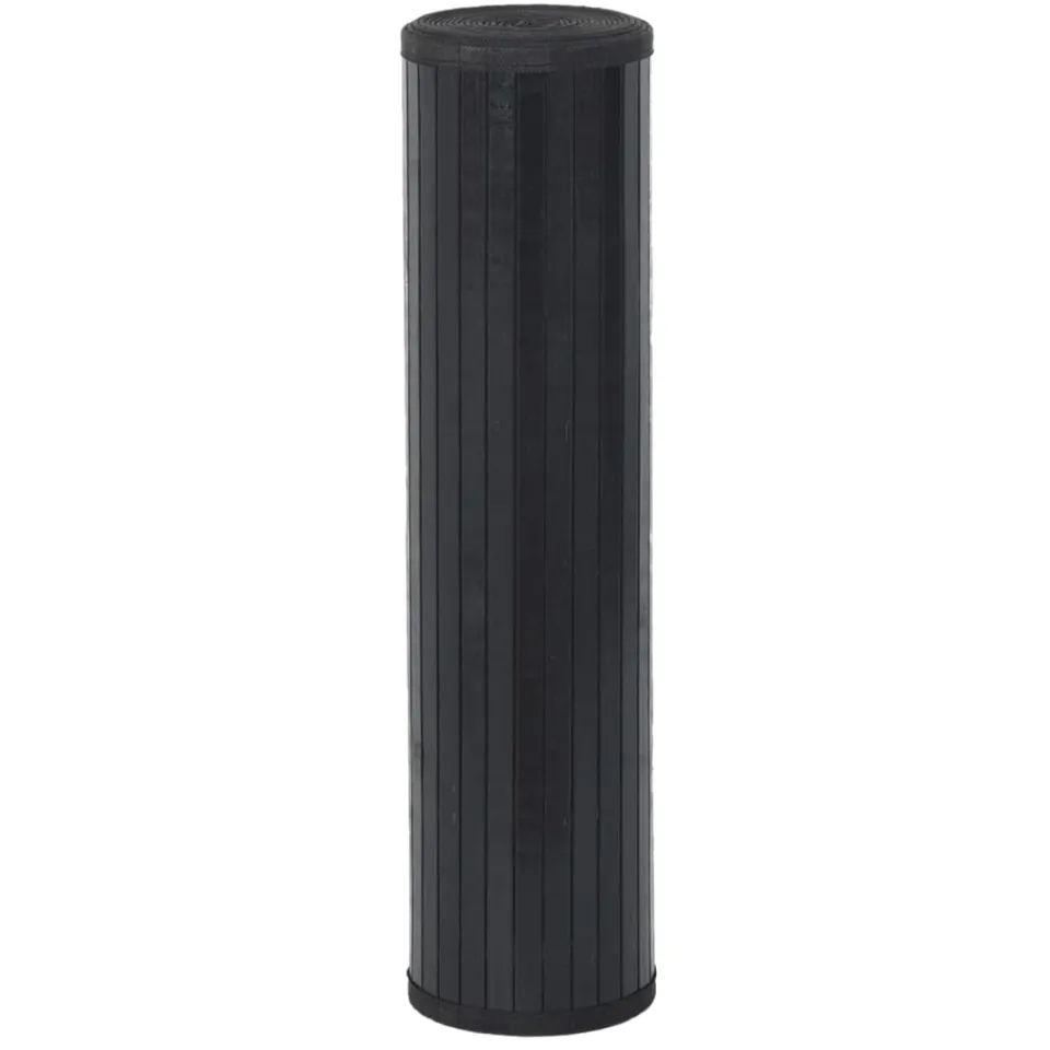 vidaXL Vloerkleed rechthoekig 60x200 cm bamboe zwart