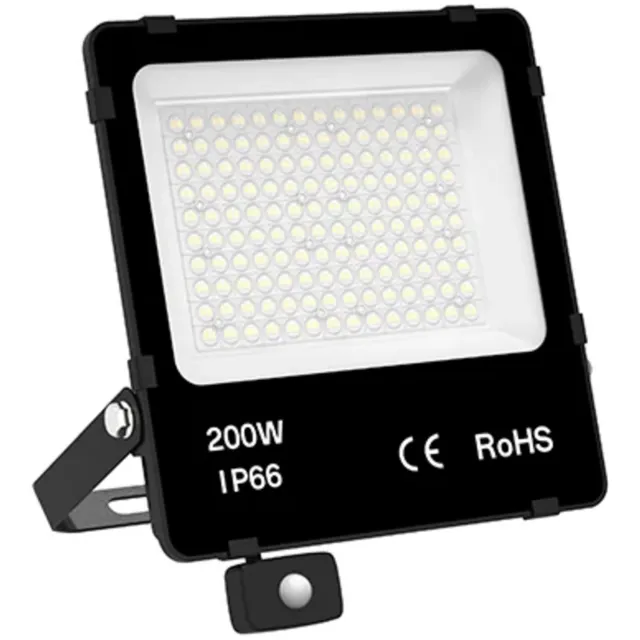 Tsong LED schijnwerper 200W - Koelwit 4000K - 30.000 lm - 150 lm/W - 90° - bewegingssensor - IP66