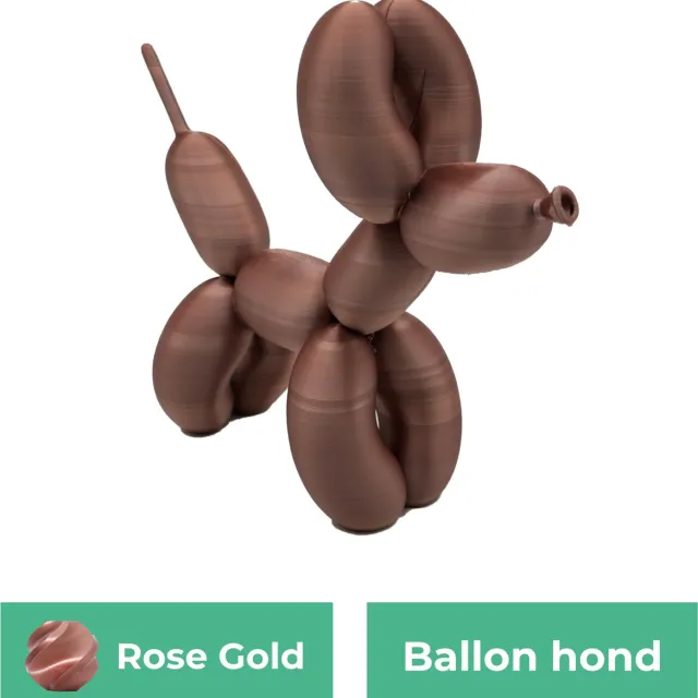 Lovora Ballon hond design beeld – Decoratief beeld - Rose Gold - 3d geprint beeld – Moderne woondecoratie - 25CM
