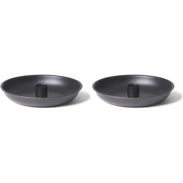 Novaliv Kaarsenhouder stokkaarsen set van 2 ZWART diameter 13cm Kerst Adventskrans kaarsenbord scandinavisch chique kaarsenhouder stokkaarsenhouder decoratieve schaal tafeldecoratie moderne woonkamer