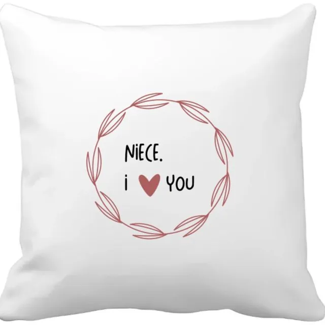 Akyol niece i love you Kussen hoes - Nicht - de liefste nicht - verjaardagscadeau - verjaardag - cadeau - cadeautje voor nicht - nicht artikelen - kado - geschenk - gift - 40 bij 40 cm Multicolor