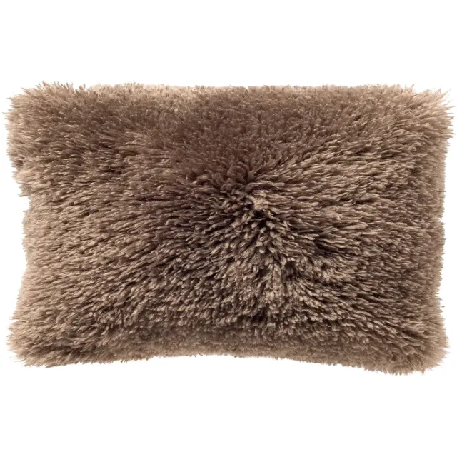 Dutch Decor IBBY - sierkussen 40x60 cm - gerecycled - fluffy - Driftwood - taupe - Inclusief binnenkussen - Luxe kussens voor woonkamer & bank