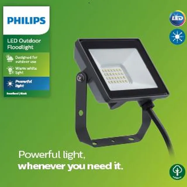 Philips Decoflood - Floodlight - zwart - 1x10W