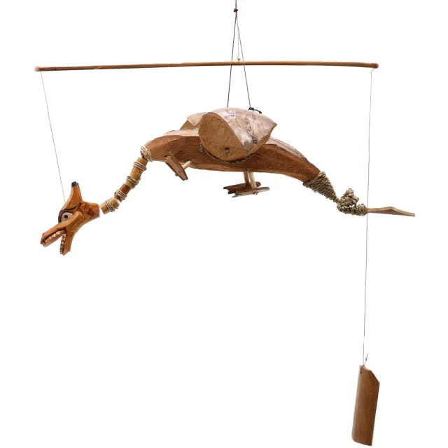 Ancient Wisdom Natural Coconut Dragon Mobile 37cm multicolor