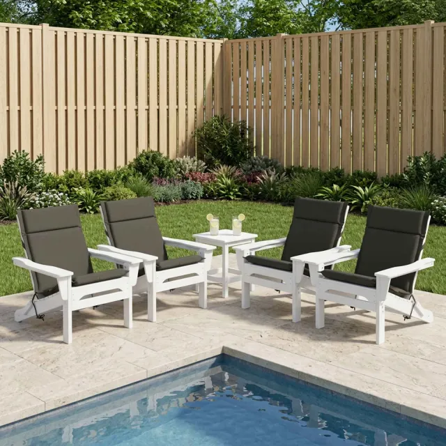 vidaXL Kussen voor lage rugstoelen GEMERT 6 st 100% Polyester Anthraciet