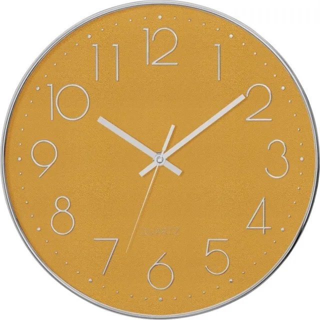 Atmosphera Stille wandklok voor de slaapkamer, klok met stil mechanisme, Ø 30 cm grijs