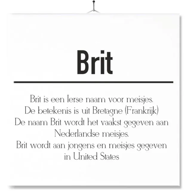 MC Living Tegel Met Opdruk | Betekenis | Kado | Cadeau | Met Naam - Brit Multi-Color