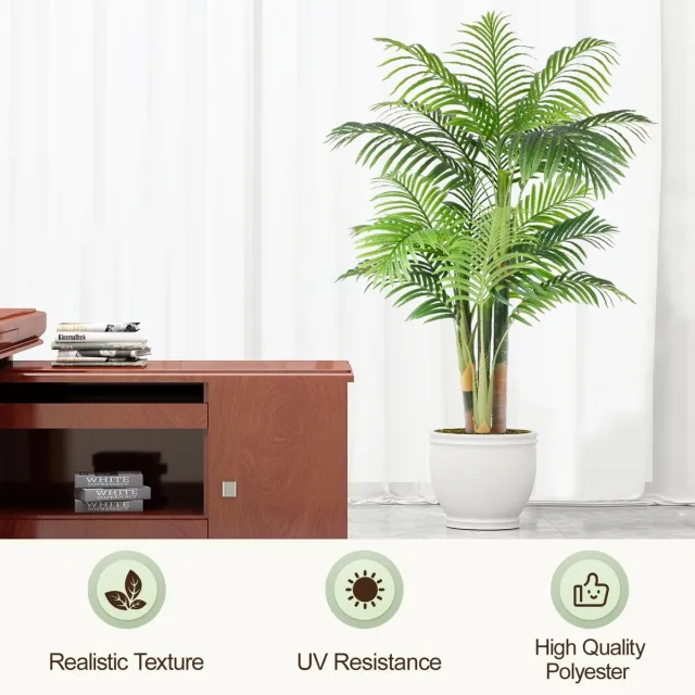 Ibenzoa Kunstmatige palmboom voor binnen en buiten - Realistische grote tropische decoratie Groen
