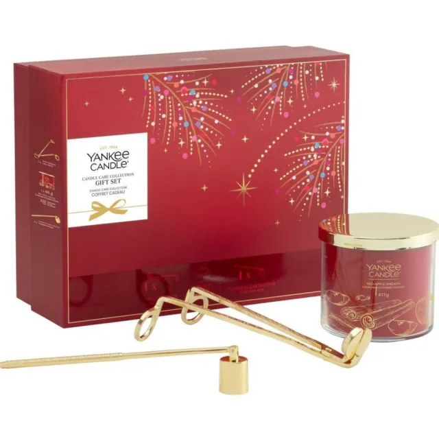 Yankee Candle geurkaars Gifted moments Medium 28,5x22x11,5 cm - rood/goud