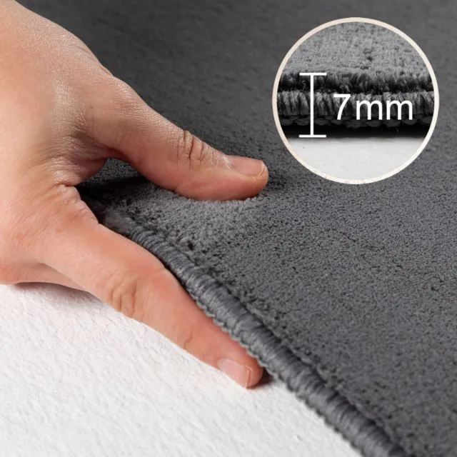 Ayyildiz Effen vloerkleed Sky wasbaar 160 cm rond Grijs tapijt